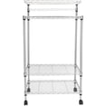 thumbnail image 3 of Kitchen Baker's Rack with Rolling Wheels, Kitchen Microwave Stand Kitchen Storage Shelf Rack Coffee Bar Table, Kitchen Bakers Rack Rolling Microwave Oven Cart Storage Rack Shelving Unit Organizer, 3 of 6