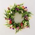 thumbnail image 2 of Corona de flores de 45 cm para puerta de entrada, hogar, ventana, pared, boda, decoración de fiesta, 2 of 4