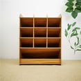 thumbnail image 2 of Wood Pen Holder Drawer Large Capacity Stationery Box Organizer Boxes Multifunction Container for School Office Supplies, 2 of 7