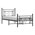 thumbnail image 2 of Metal Bed Frame with Footboard, Black Full Size 39.4x78.7, Sturdy Steel Platform Bed, Headboard for Back Support, Under Bed Storage, 2 of 9