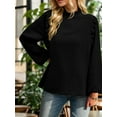 thumbnail image 6 of Weardear Women's Fall Fashion Blouse Dressy Casual Long Sleeve Crewneck Ruffle Tops Shirt Loose Pullover, 6 of 7