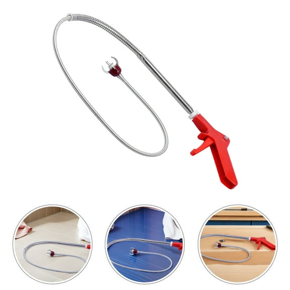 3pcs Toilet Snake Household Toilet Cleaning Tools 51 inch Pipe Dredging Tools