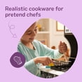 thumbnail image 6 of Melissa & Doug Stainless Steel Pots and Pans Pretend Play Kitchen Set for Kids with Wooden Utensils (8 Pcs), 6 of 10