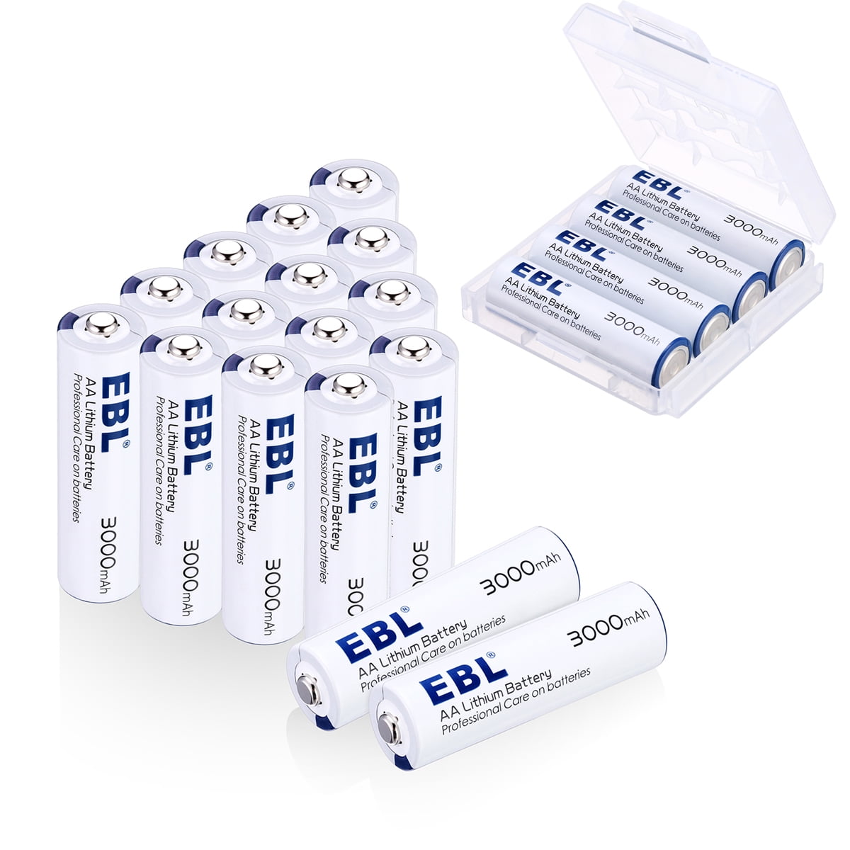 EBL Lithium AA Batteries (20 Pack), Double A Batteries 3000mAh 1.5V