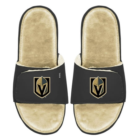 

Men s ISlide Black/Tan Vegas Golden Knights Faux Fur Slide Sandals