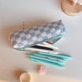 thumbnail image 5 of Checkered Cosmetic Bags, Make up Brushes Cases, Small Makeup Bag Purse, Travel Toiletry Zipper Pouch, for Women, 5 of 6