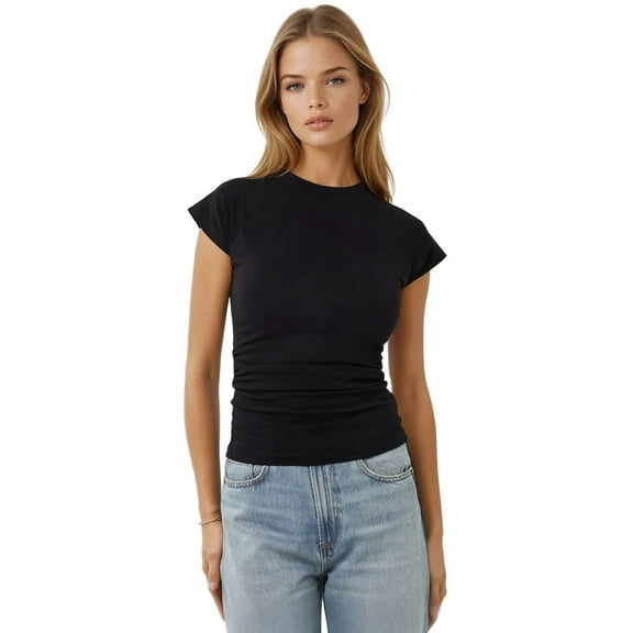 Fitted Crew Neck Short Sleeve T-Shirt