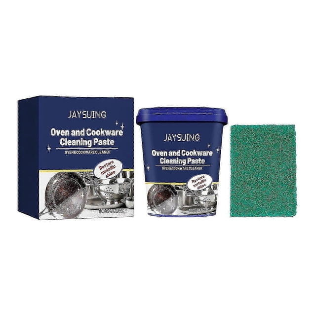Jaysuing Stainless Steel Cleaning Cream Kitchen Utensils Cleaning Pot Bottom Black Dirt Stain Rust Polishing Descaling Cream - 100G Scou