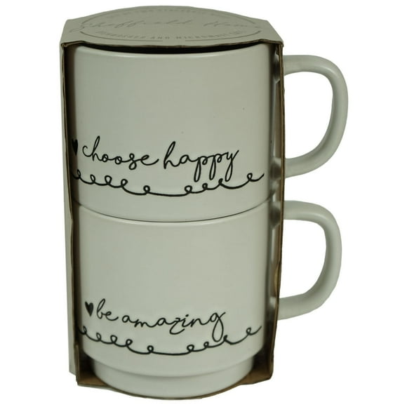 Happy/Amazing Mug Set, 2 Piece Mug Set