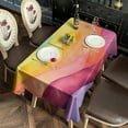 thumbnail image 2 of Colorful Tie Dye Mountain Pattern Rectangle Tablecloth 60"x120",Waterproof Polyester Rectangle Table Cloth, Wipeable Spillproof Polyester Tablecloth for Dining, Camping, Indoor and Outdoor, 2 of 6