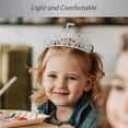 thumbnail image 5 of VeryMerryMakering Glitter Sash & Silver Rhinestone Tiara for Girls - 5th Birthday Princess Party Gifts, 5 of 11