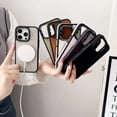 thumbnail image 2 of ELEHOLD Case for iPhone 16 Pro,Slim Fit Shockproof PU Leather Magnetic Case with Camera Kickstand,Gray, 2 of 9