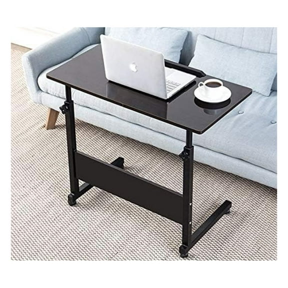 Go Anywhere Desktop - Black Walnut - Portable Laptop Table - Adjustable Height Overbed Table - Small Space Home Office - Study Desk