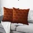 thumbnail image 5 of Hoosue Fall Decorative Throw Pillow Covers 18 x 18 Inch Set of 2, Thanksgiving Autumn Harvest Pumpkin Cushion Covers, 3D Embroidered Pillow Cases for Couch Bedroom Living Room Decor, Rust, 5 of 7