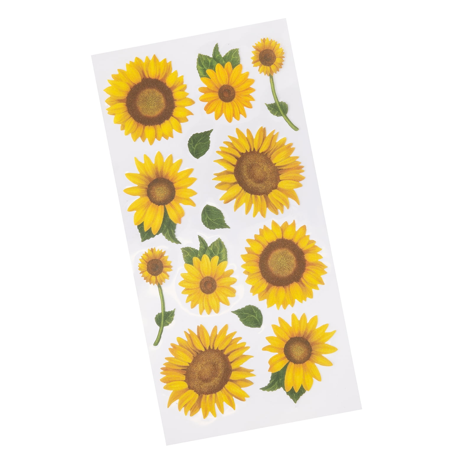 American Crafts Classic Sunflowers Themed Vellum Stickers - 13 Pieces