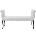 thumbnail image 4 of Modway Adelia Chesterfield Style Button Tufted Performance Velvet Bench in White, 4 of 7
