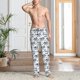 thumbnail image 2 of Fotbe Cow With Fresh Milk Pantalones de Pijama para Hombre, Pantalones de Dormir, Pantalones de Casa con Cintura Ajustable y Bolsillos-3X-Large, 2 of 6
