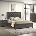 thumbnail image 3 of JERFIT 5-Drawer Storage Chest, Rustic Gray Wood Dresser for Bedroom, Contemporary Bedroom Furniture with Metal Pulls, 3 of 4