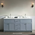 thumbnail image 6 of ARIEL Hamlet 73 in. Bath Vanity in Black with Quartz Vanity Top in White with White Basins, 6 of 7