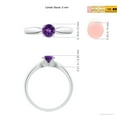 thumbnail image 4 of ANGARA Natural 0.45 Ct. Amethyst Solitaire Ring in 14K White Gold for Women (Ring Size: 5), 4 of 9