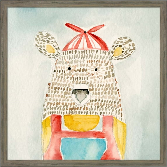 Great Art Now Deanie Beanie Bear by Natalie Timbrook, Framed Wall Art, 17W x 17H