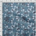 thumbnail image 4 of oneOone Cotton Poplin Twill Medium Blue Fabric Abstract Leaf Dress Material Fabric Print Fabric By The Yard 56 Inch Wide, 4 of 4