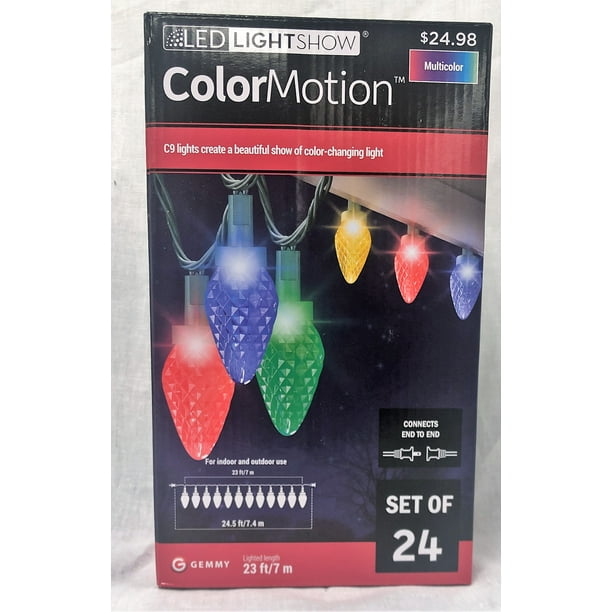 LightShow Christmas Lights ColorMotion C9Deluxe String 24Light Home