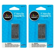 Dowling Magnets Alnico Bar Magnets, 2", N/S Stamped, Pack of 2, 2 Packs