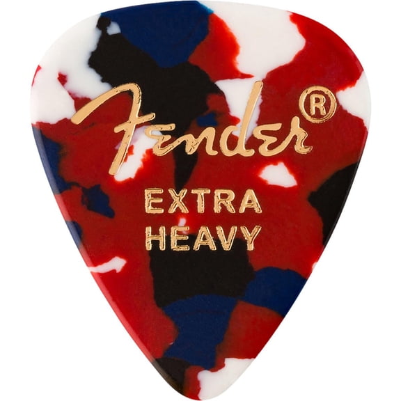 Fender 351 Shape Premium Celluloid Picks for Guitars, Extra-Heavy, 12-Pack, Confetti