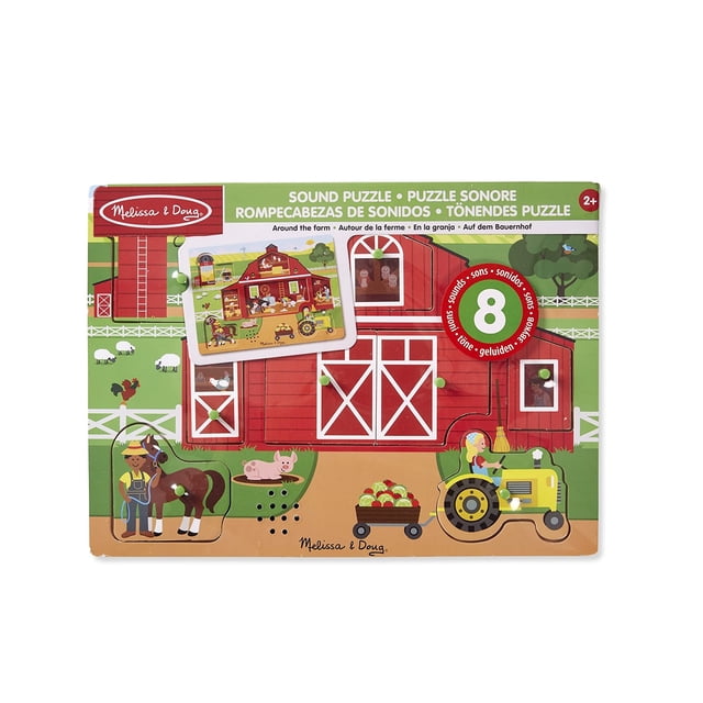 Rompecabezas con Sonido de la Granja de Melissa & Doug 8 Sonidos Diferentes Melissa & Doug 42800
