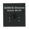 thumbnail image 1 of Bi Direction Switch, 4K High Definition Displayport Splitter Lightweight Portable Easy Installatiom High Resolution  for Laptop for Computer, 1 of 7