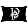 thumbnail image 2 of Moocorvic Throw Pillow Covers English AlphabetDecorative Pillows Cover,Room Decor,Garden Farmhouse Cushion Cover for Patio Tent Balcony Couch Sofa,Black,, 2 of 2