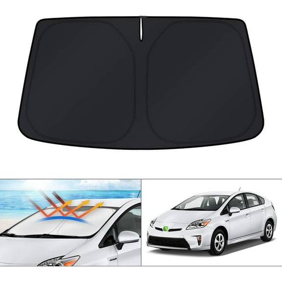Canvcle Custom Fit Windshield Sun Shade for 2010-2015 Toyota Prius Hatchback (Not for Prius C or Prius V) Window Shade Foldable Sun Visor Protector Blocks UV Rays Keep Car Cooler
