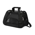 thumbnail image 2 of Cortero de gato Pet portador circulación de aire transpirable conveniente bolso de viaje de mascotas de cara blanda portátil para mascotas pequeñas , Negro, 2 of 8