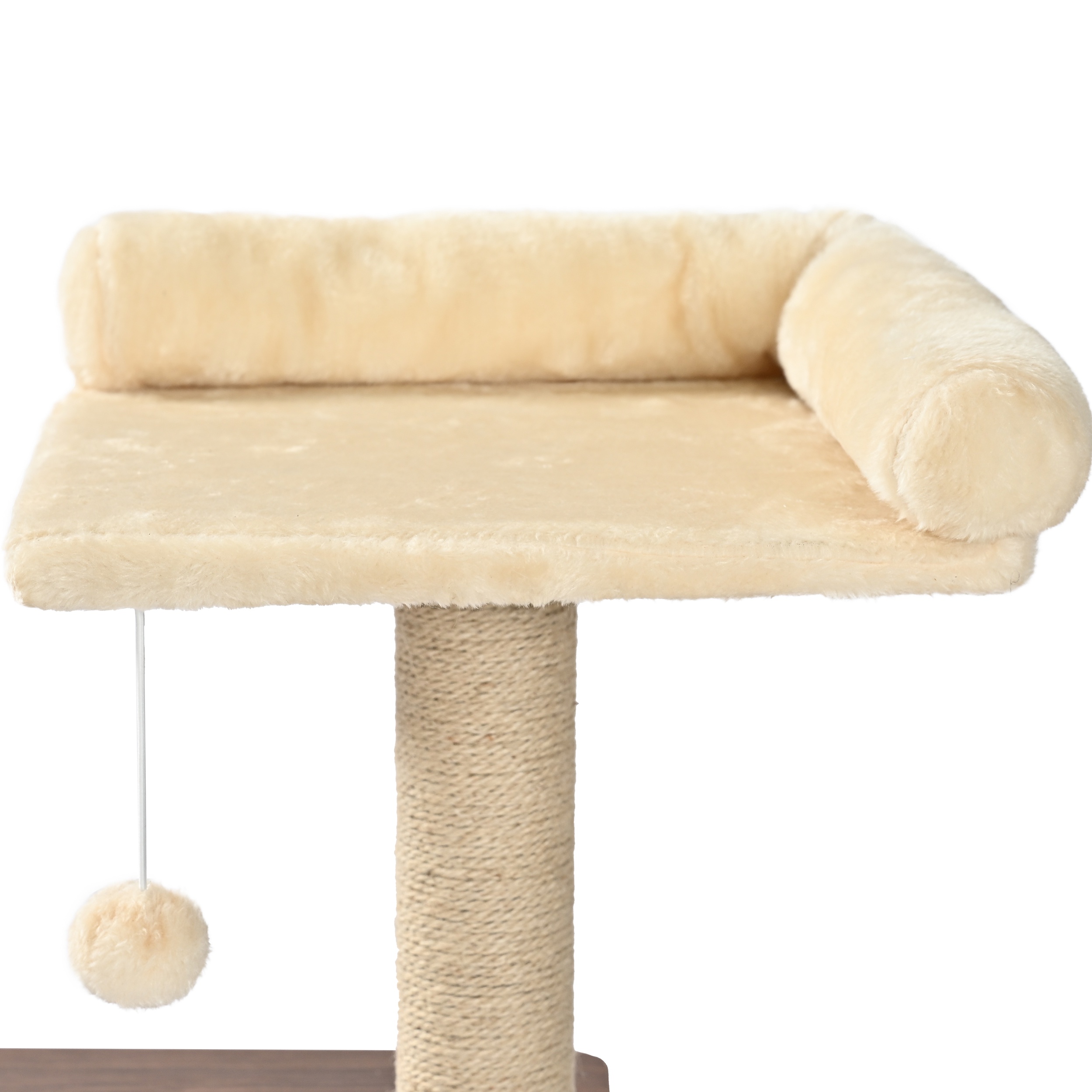 Vibrant Life 6-Level 56" Cat Tree with Grooming Brush and Condo, Beige