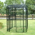 View of Walnest Large Bird Cage - Iron Aviary for Parrots, Macaws, Finches with ...