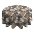 thumbnail image 4 of Camouflage Round Tablecloth 70x70in(178x178cm) – Waterproof Polyester Table Cover with Full Print Design, Wrinkle Resistant & Washable for Kitchen Dining Party Decor, 4 of 6