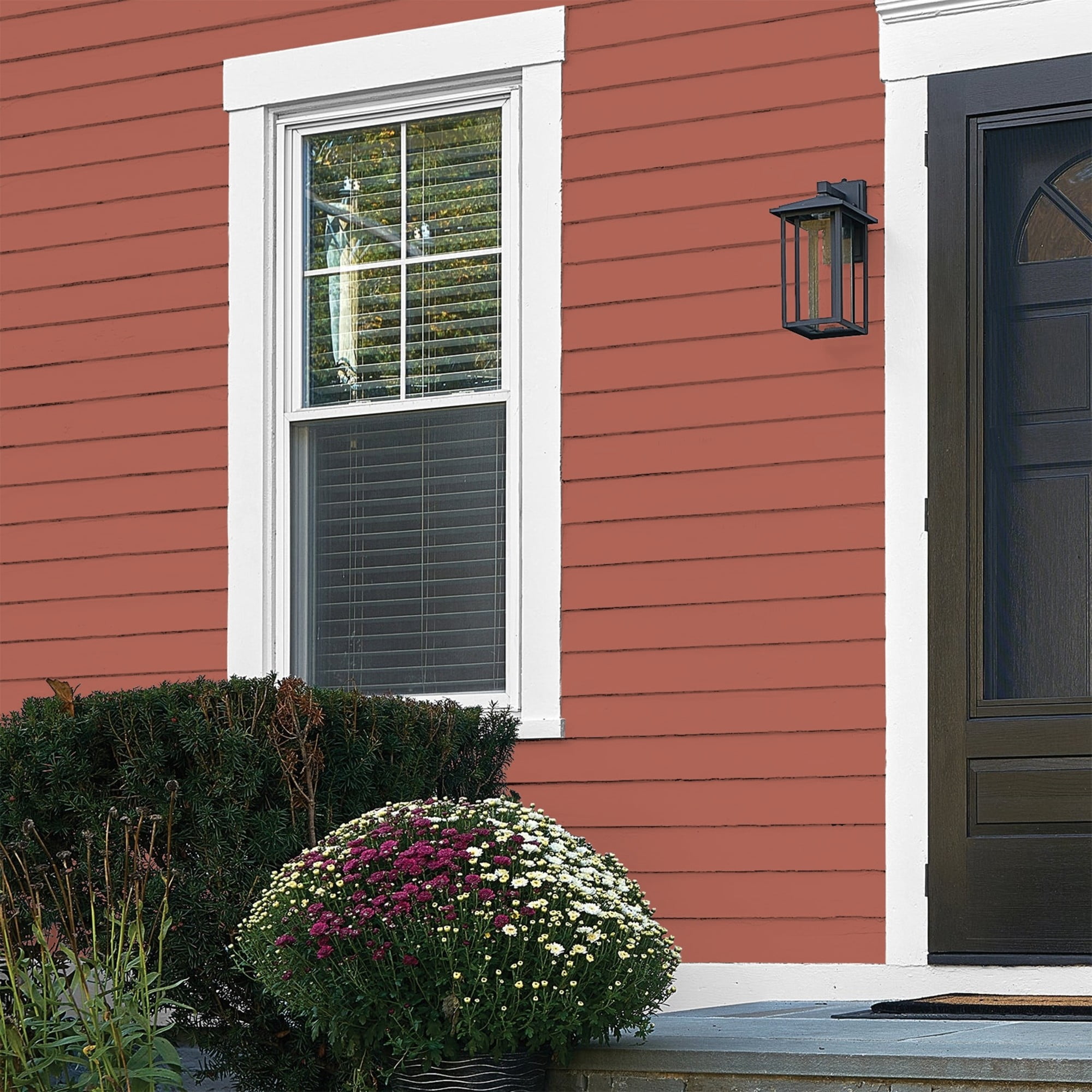 Glidden HEP Cinnabar / Red Flat Exterior Paint with Primer, 1 Gallon