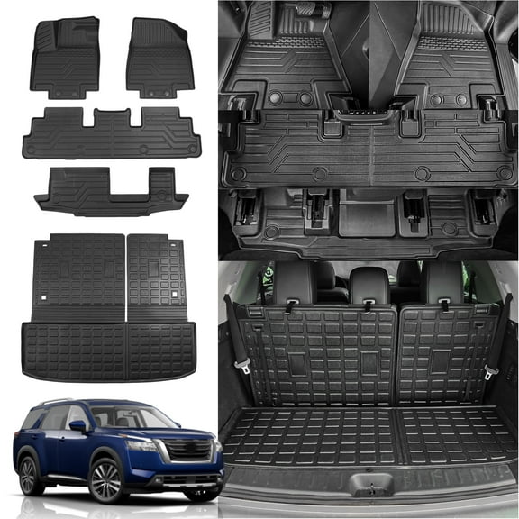 Fit 2022-2025 Nissan Pathfinder 7&8 Seats Floor Mats Cargo Mat Cargo Liner Pathfinder Accessories