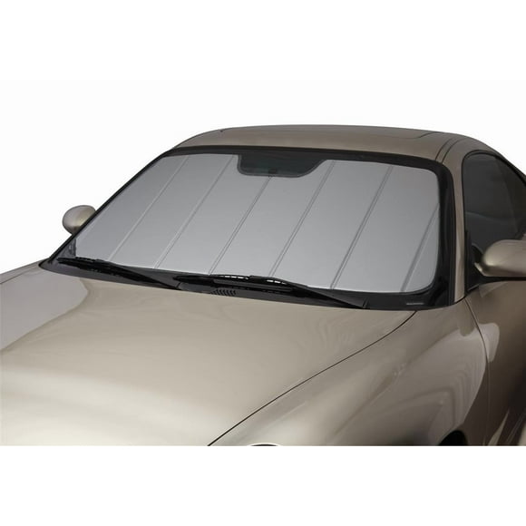 Covercraft Windshield Shade UV11140SV UVS100 Ultraviolet Shield; Removable Accordion Fold; Direct-Fit; For Full Windshield; Silver; Uses Sun Visors to Hold in Place