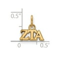 thumbnail image 2 of Yellow Sterling Silver Charm Pendant Greek Zeta Tau Alpha 11 mm, 2 of 2