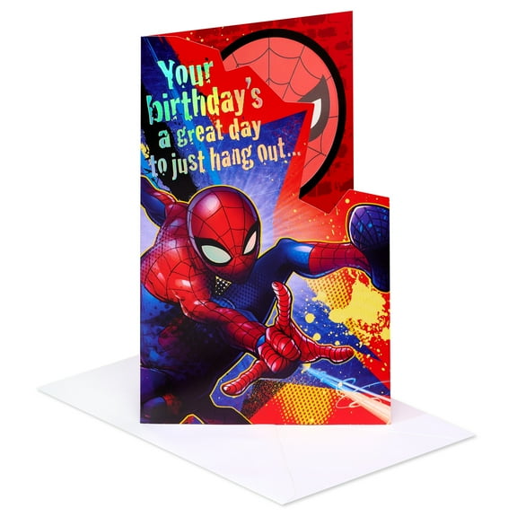 American Greetings Spiderman Birthday Card for Boy (Superhero Hangout)