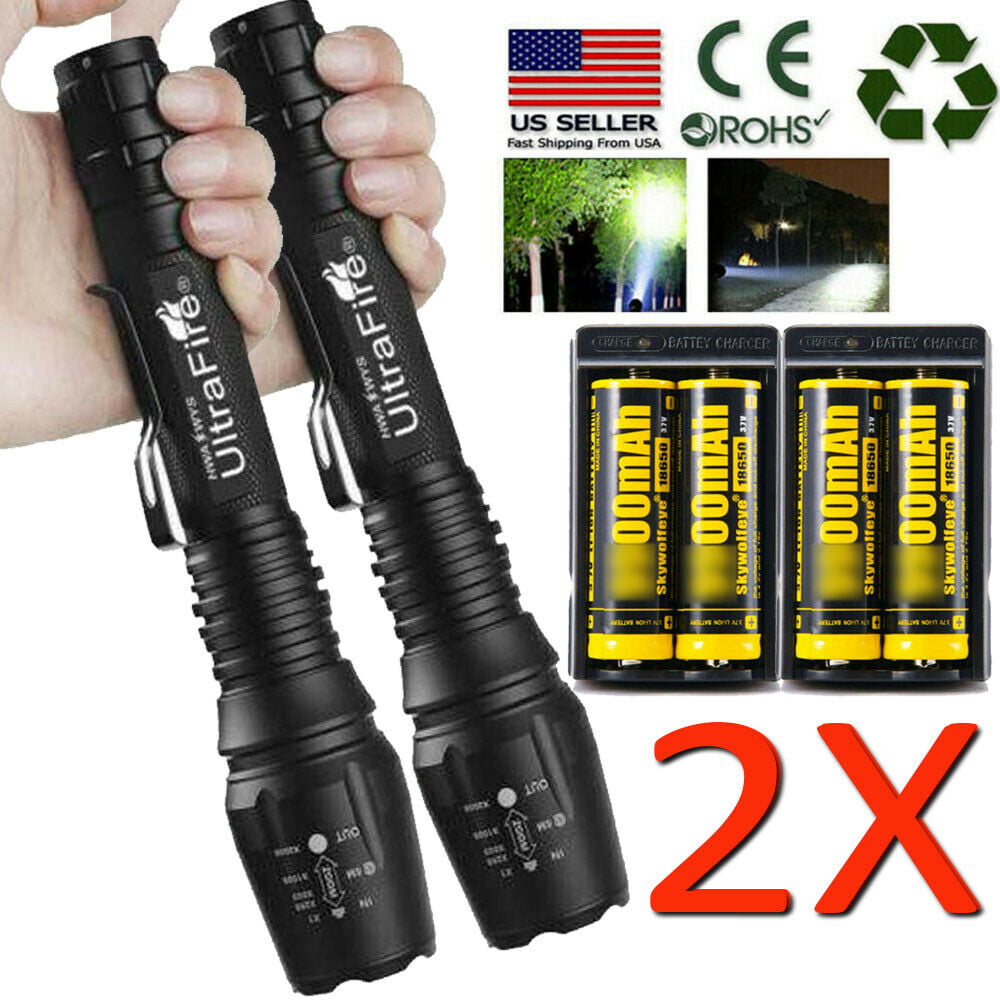 Details about   3X Ultrafire Tactical Power Flashlight High Power 5-Mode  Zoomable Torch Set 