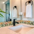 thumbnail image 4 of Mi Alma Multicolor Floral Peel & Stick Vinyl Backsplash Tiles 5x5, 24 pcs, 4 of 18