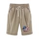thumbnail image 1 of Pantalones Cortos Casuales para Mujer Día de la Independencia Impreso Elástico de la Cintura, Pantalones Cortos de Verano para Mujeres, 1 of 4