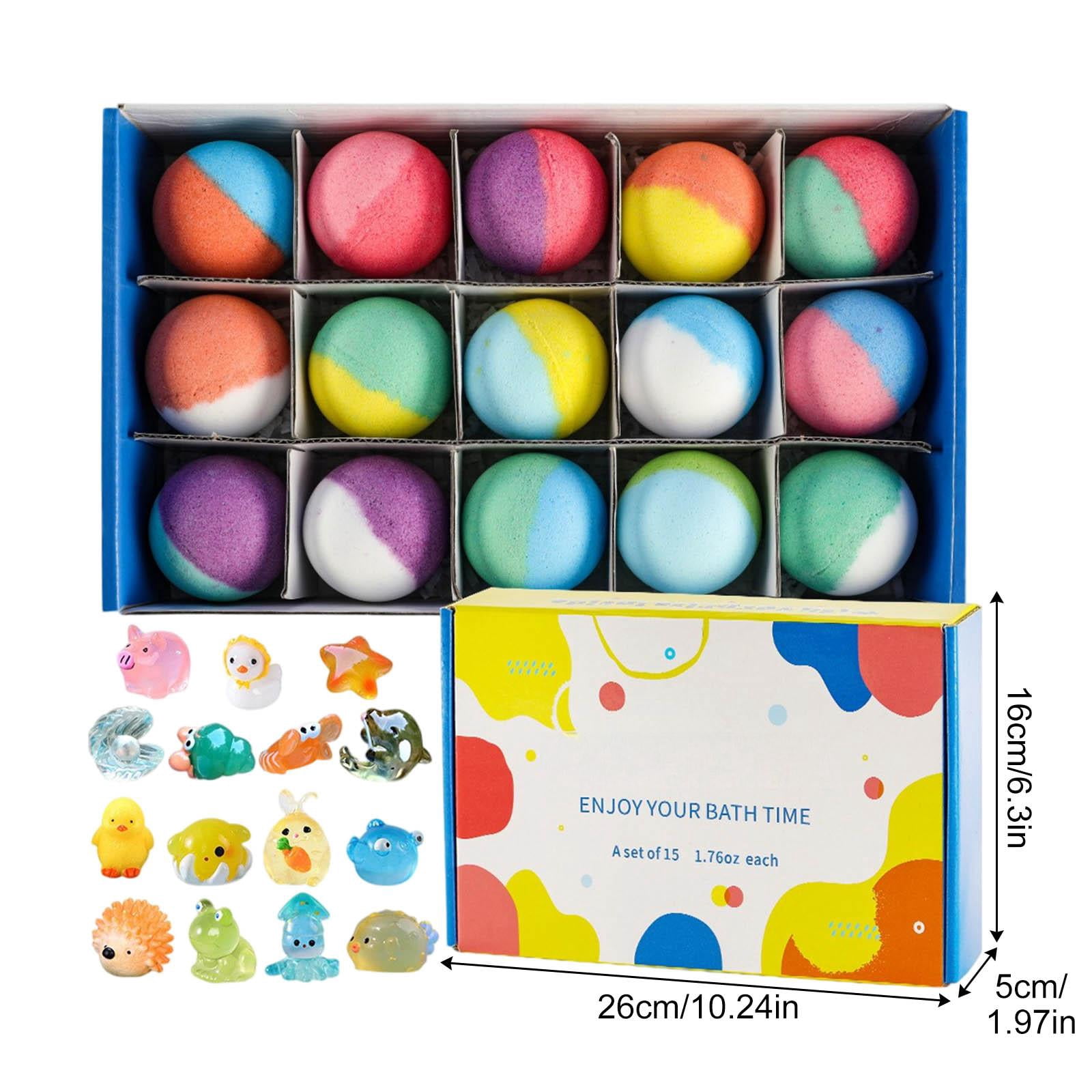 Bath Bomb with Toys Inside, 24 Pcs Kids Bath Bomb Gift Set, Easter Basket Stuffers, Easter Gifts for Kids, Easter Egg Bath Bomb, Bubbles for Kids, Bath Toys for Kids