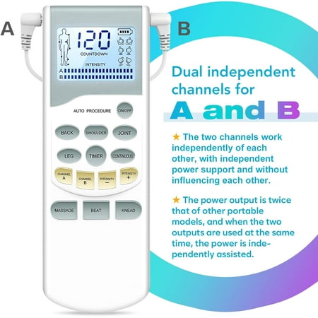 Easy@Home Professional Rechargeable TENS Unit Muscle Stimulator Tens Machine Massager, 2-Output EHE012PRO
