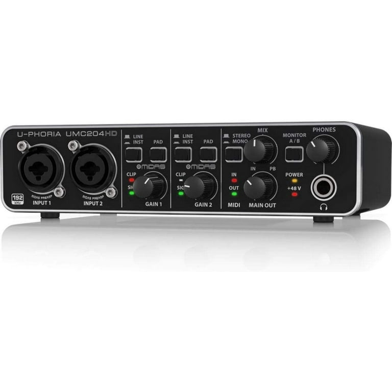 Behringer U-PHORIA UMC204HD USB MIDI Audio Interface for Windows