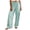 Green, variant on Women's Striped Gingham Pants Cotton Plaid Pajama Lounge Boxer Pants Drawstring Pj Bottoms Wide Leg Trousers with Pocket (Green, L)