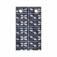 thumbnail image 1 of East Hanging Pocket Organizer, Japanese Style Petals 4 Leaf Items Designed with Polka Dots Print, Printed Polyester Storage Bag with Pockets, 9" x 27", Dark Blue Grey and Coconut, 1 of 2